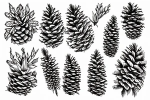 Pinecone Mountains tattoo idea