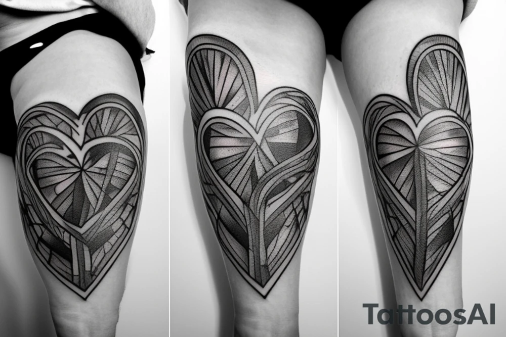 anatomical heart tattoo idea