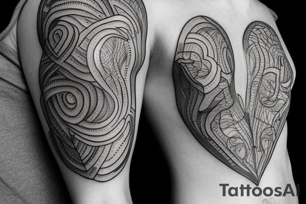 anatomical heart tattoo idea