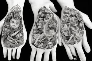 Hands holding pinkies, bound together through space and time for 500 years tattoo idea