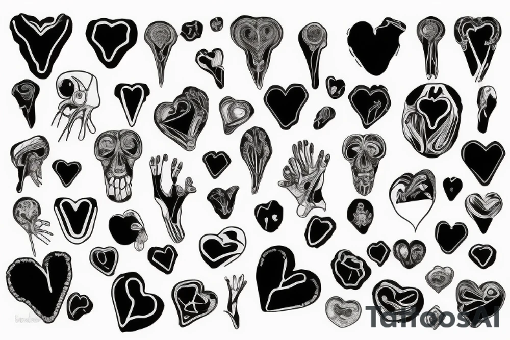 anatomical heart tattoo idea