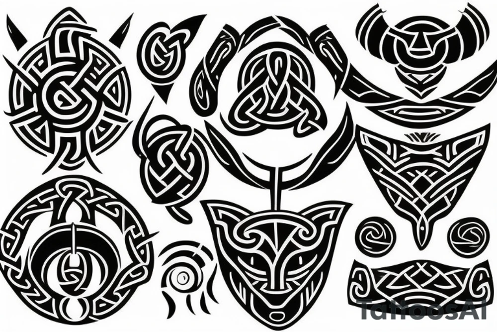 Viking tattoo Maori inspired tattoo idea