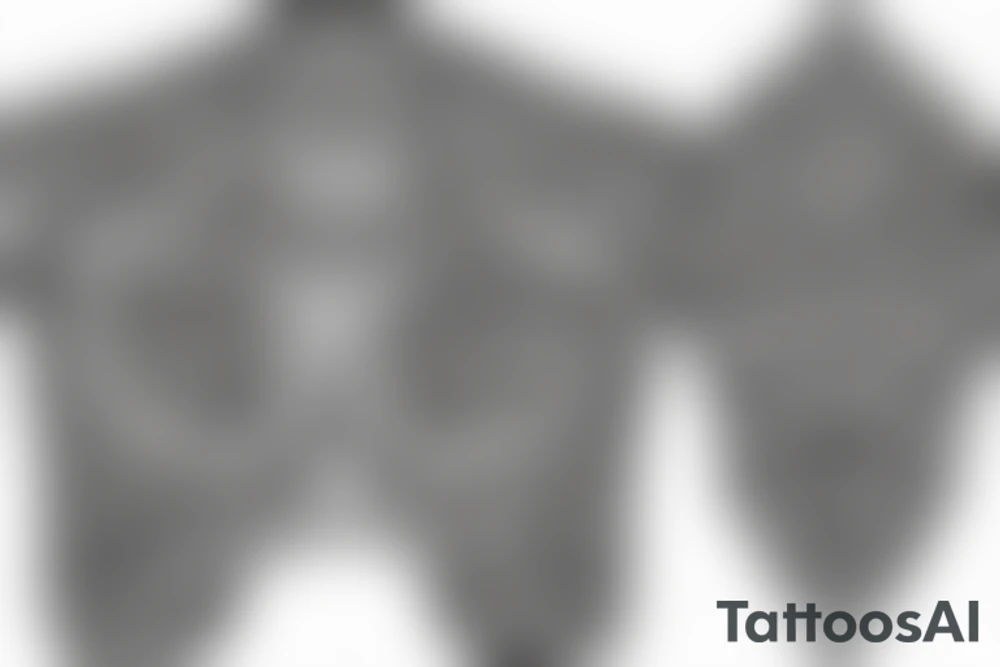 Viking tattoo Maori inspired chest tattoo idea