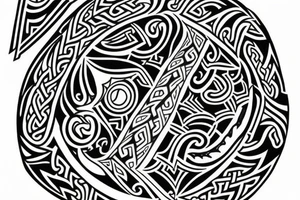 Viking tattoo Maori inspired chest tattoo idea