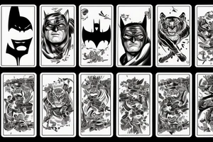 Tiger one eye cards batman tattoo idea