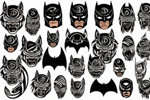 Tiger one eye cards batman tattoo idea