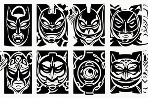 Tiger one eye cards batman tattoo idea