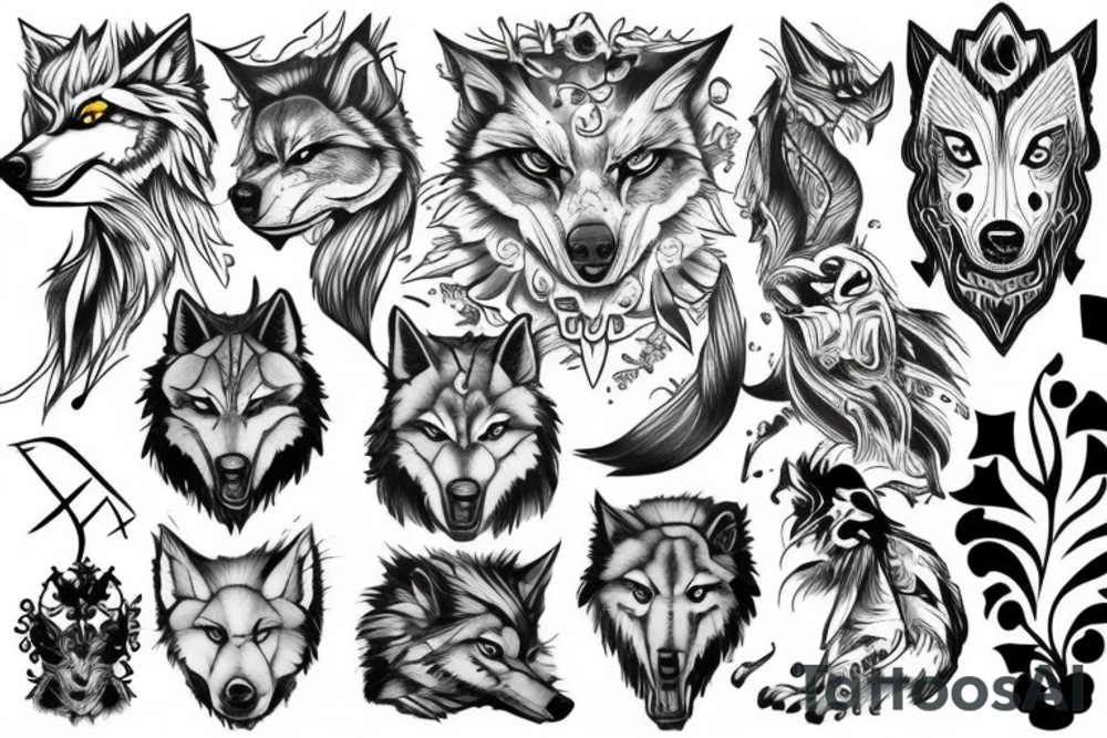 lone wolf tattoo idea