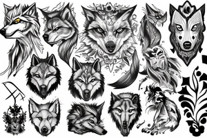 lone wolf tattoo idea