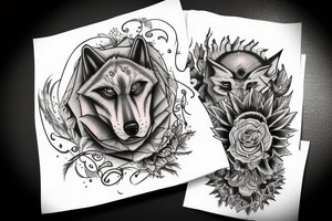 lone wolf tattoo idea