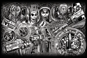 Cyberpunk tattoo idea