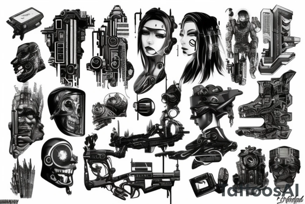 Cyberpunk tattoo idea