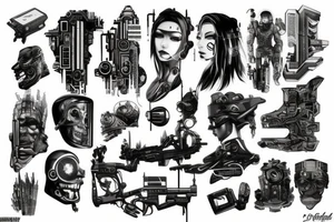 Cyberpunk tattoo idea