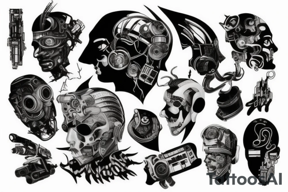 Cyberpunk tattoo idea