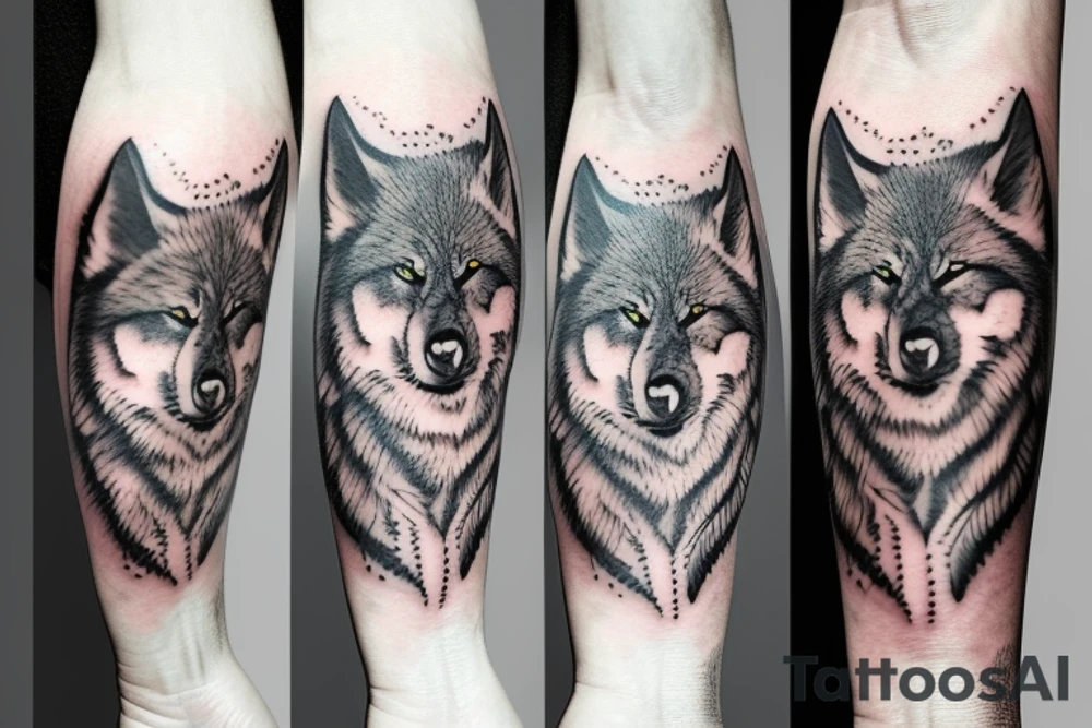 lone wolf tattoo idea