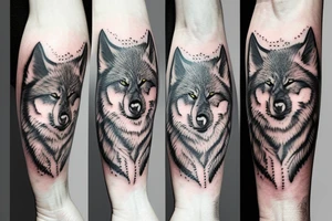 lone wolf tattoo idea