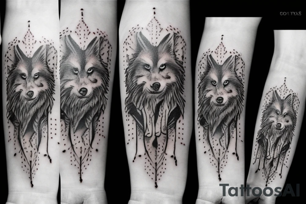 lone wolf tattoo idea