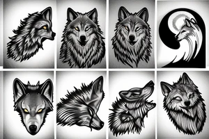 Wolf howling tattoo idea