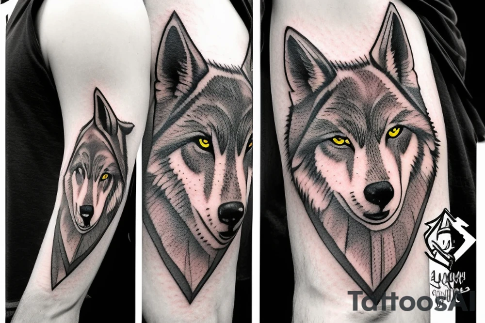 lone wolf for the shoulder tattoo idea