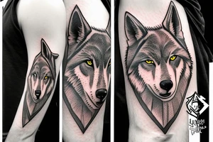 lone wolf for the shoulder tattoo idea