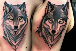 lone wolf for the shoulder tattoo idea