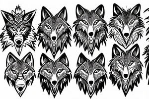 Wolf howling tattoo idea