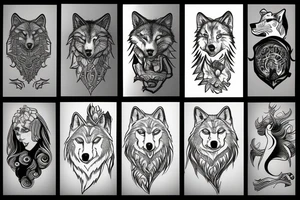 Wolf howling tattoo idea