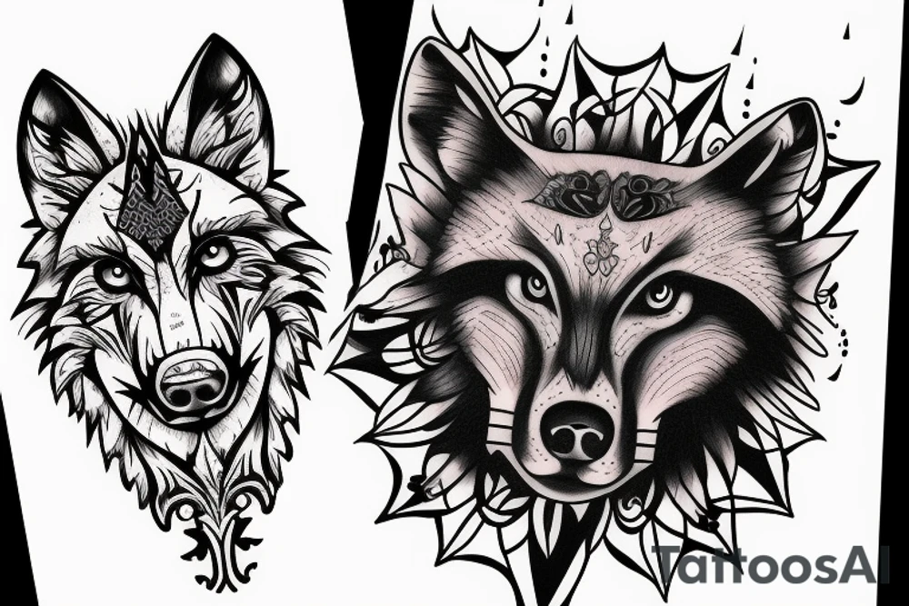 Wolf tattoo idea