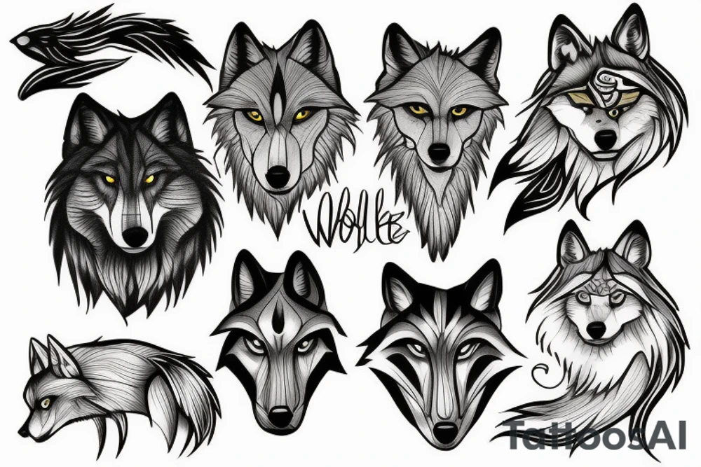Wolf tattoo idea