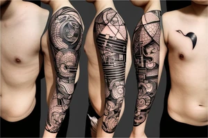 Artificial intelligence Japanese anime Sci-fi Leo Taurus Gemini tattoo idea