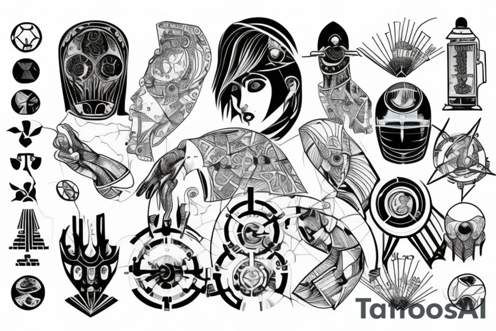 Science fiction and qualitative intelligence tattoo idea