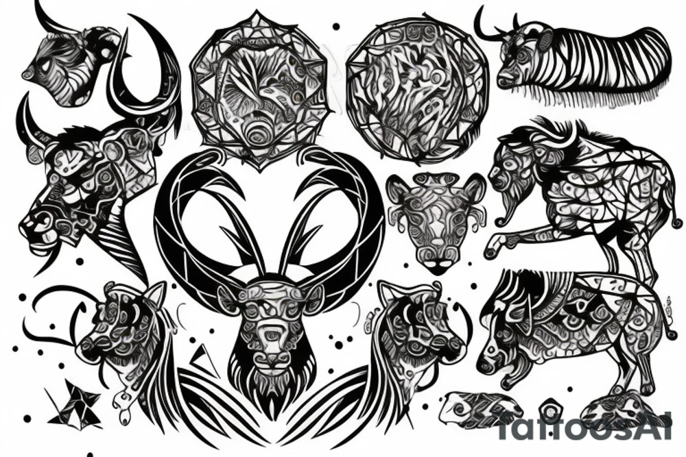 Taurus Leo Gemini tattoo idea