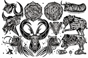 Taurus Leo Gemini tattoo idea