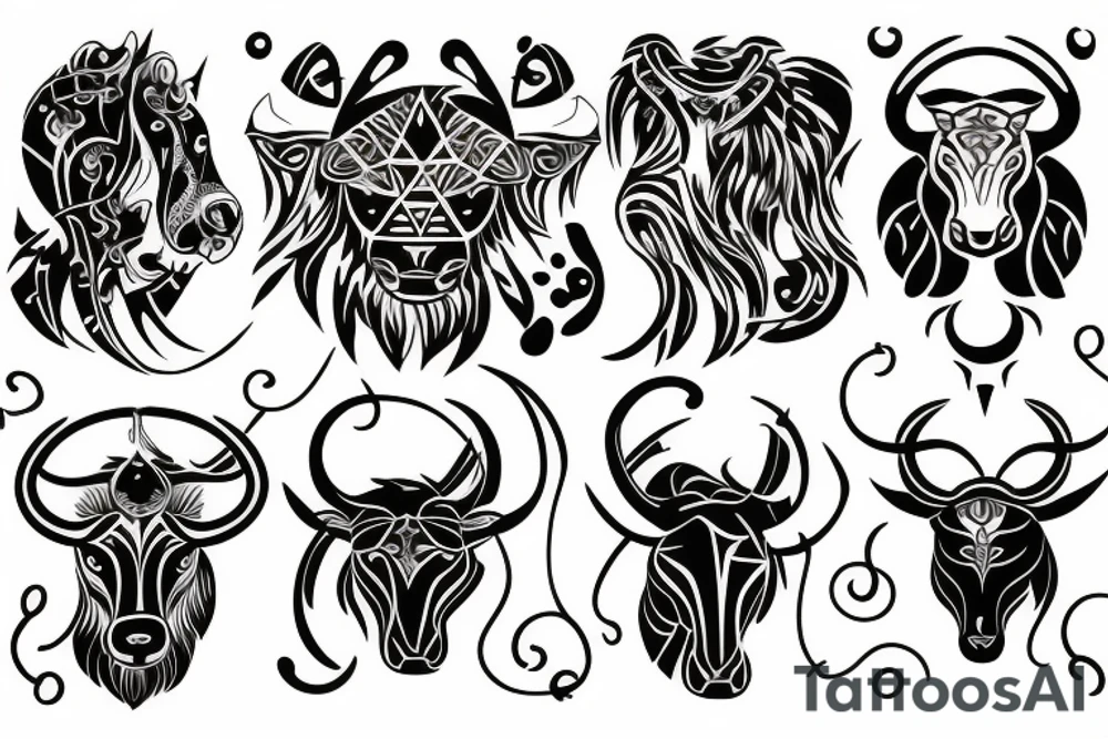 Taurus Leo Gemini tattoo idea