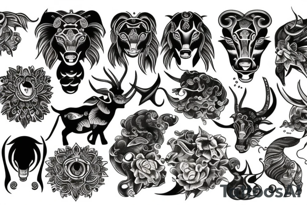 Taurus Leo Gemini tattoo idea