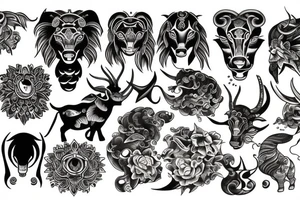 Taurus Leo Gemini tattoo idea