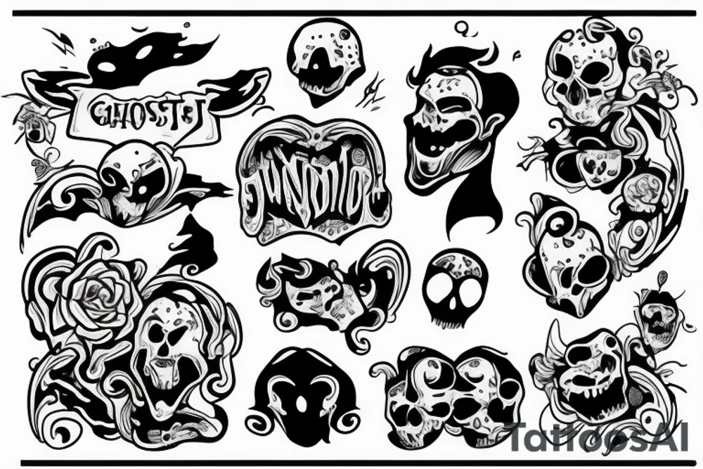 ghost on a window tattoo idea