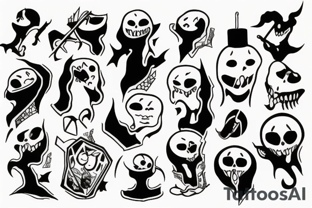 ghost on a window tattoo idea