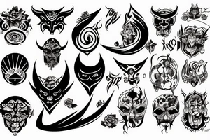 God and devil tattoo idea