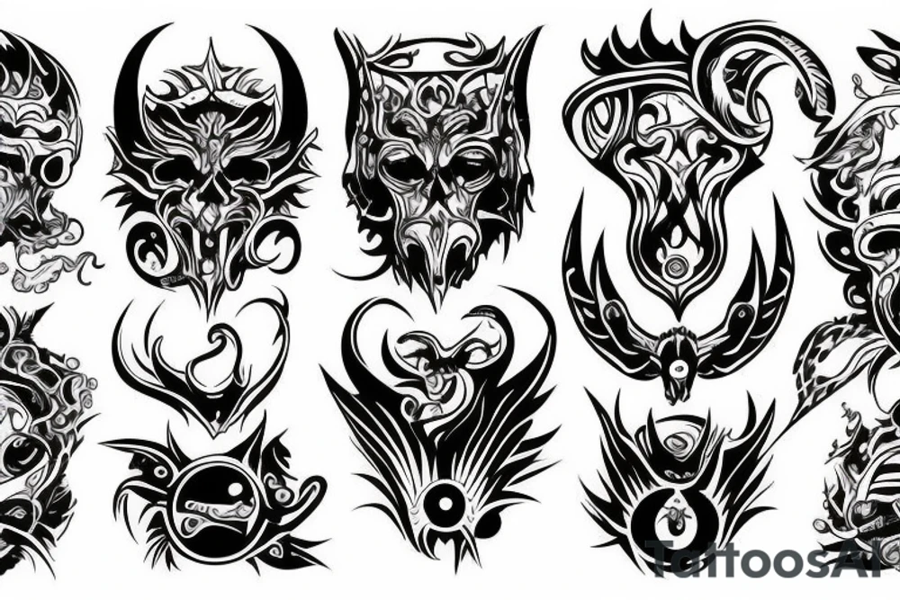 God and devil tattoo idea