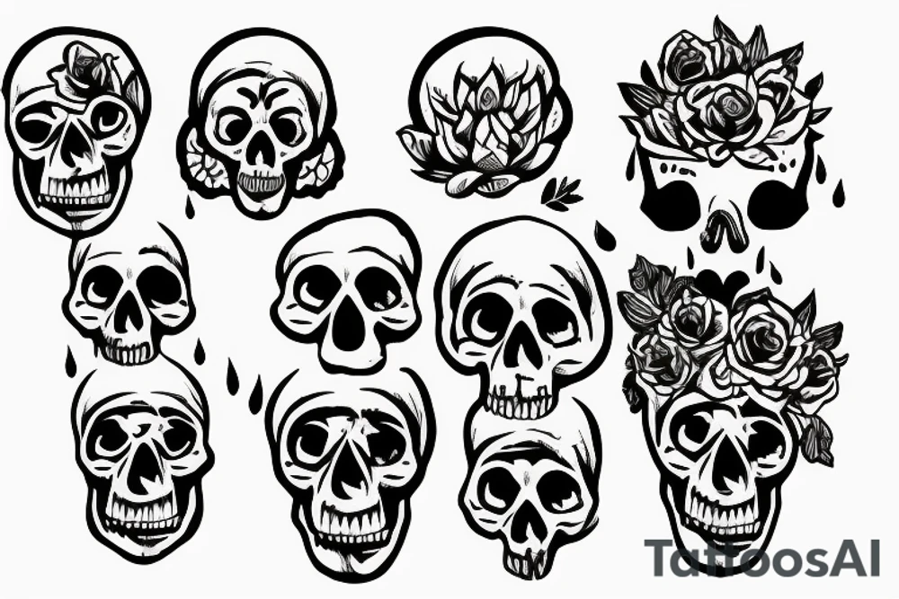 Nature growing out of skull tattoo idea