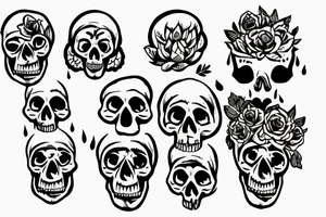 Nature growing out of skull tattoo idea
