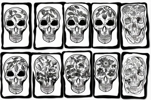 Nature growing out of skull tattoo idea