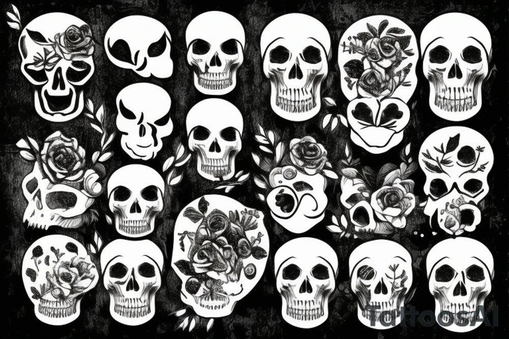 Nature growing out of skull tattoo idea