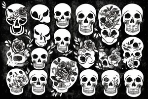 Nature growing out of skull tattoo idea