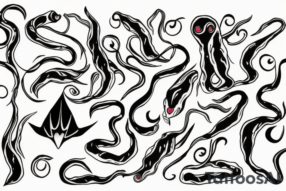 squid, fire tattoo idea