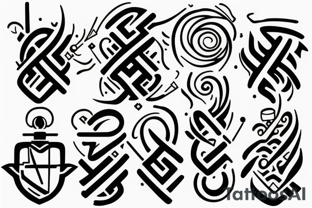 three crossed s tattoo idea