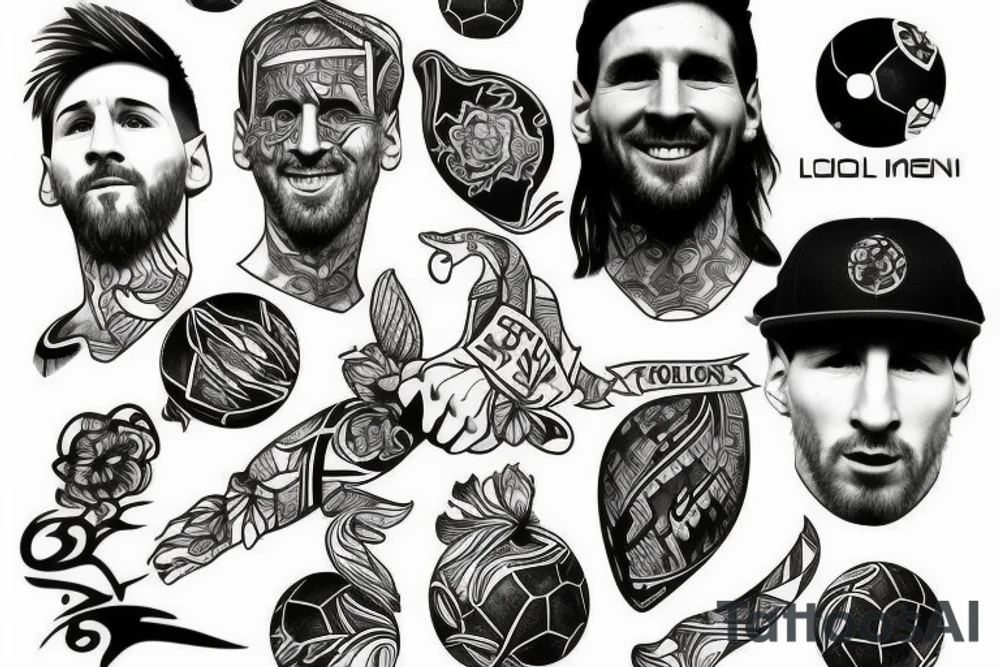 LM10 - designed after Lionel Messi tattoo idea