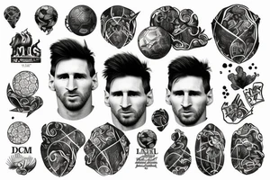 LM10 - designed after Lionel Messi tattoo idea
