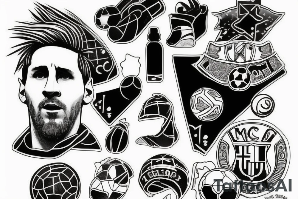 LM10 - designed after Lionel Messi
Simple LM10 tattoo idea